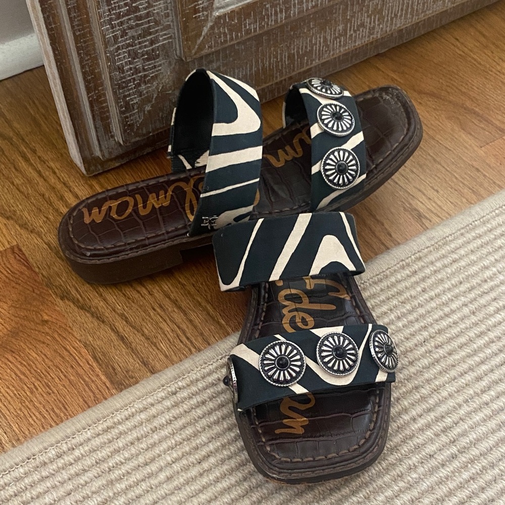 Sam Edelman Black and White Sandals